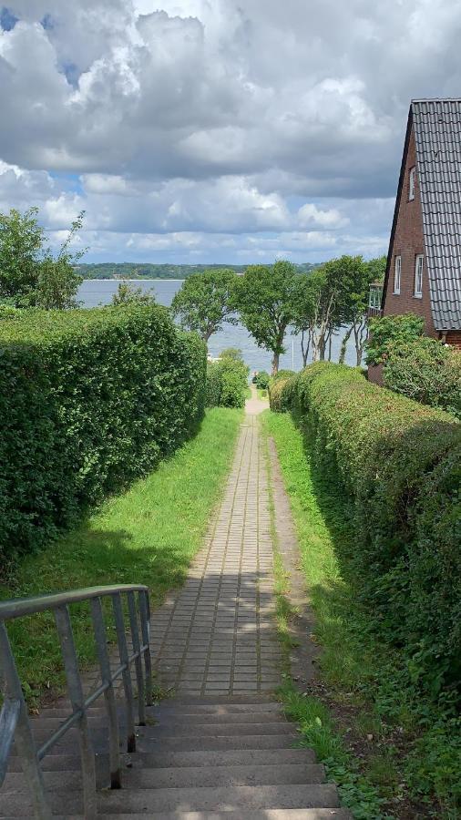 Ferienwohnung In Weisser Villa Am Kliff Flensburgo Esterno foto